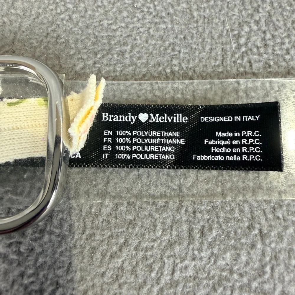 Brandy Melville Belt Lot of 3 – Clear, Studded & Rhinestone Statement Belts